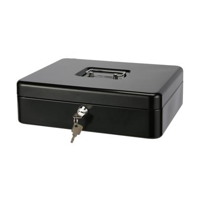 HI Geldkist met sleutel - zwart - 30 x 24 x 9 cm - Geldlades