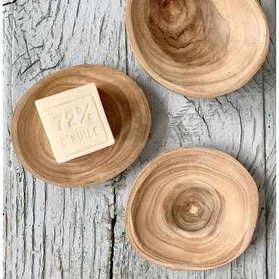 Schaaltje Hout Rond Klein (8-10 cm)