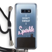 Sparkle quote: Samsung Galaxy S10e Transparant Hoesje met koord