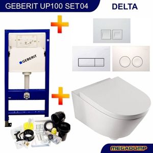 Geberit Up100 Toiletset 04 Aqua Splash Metro Met Bril En Drukplaat