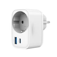 USB snellader 1xA, 1xC 20W Power Delivery & stekkerdoorvoer