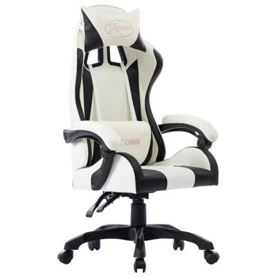 Racestoel kunstleer zwart