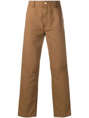 Carhartt WIP jean droit à taille mi-haute - Marron