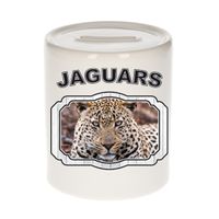 Dieren gevlekte jaguar spaarpot - jaguars/ jaguars spaarpotten kinderen 9 cm