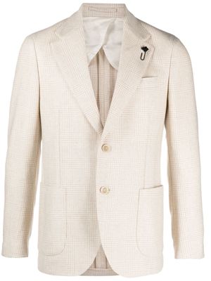 Lardini blazer en laine à motif Prince de Galles - Tons neutres