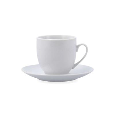 Kopje met schoteltje Quid New Renova Wit Keramisch 200 ml (6 Stuks)