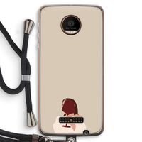 I drink wine: Motorola Moto Z Force Transparant Hoesje met koord