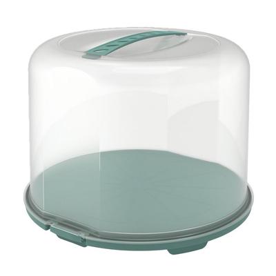 Rotho fresh taartdoos xl 35.5x34.5x26 cm mistletoe groen/transparant