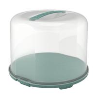 Rotho fresh taartdoos xl 35.5x34.5x26 cm mistletoe groen/transparant