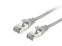 Equip 605507 RJ45 Netwerkkabel, patchkabel CAT 6 S/FTP 0.50 m Grijs Vergulde steekcontacten 1 stuk(s)