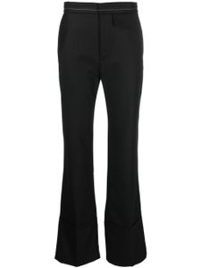 Victoria Beckham pantalon évasé à coutures contrastantes - Noir