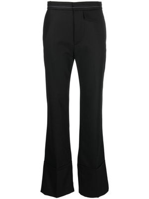 Victoria Beckham pantalon évasé à coutures contrastantes - Noir