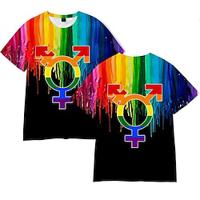 LGBT LGBTQ Regenboogvlag T-Shirt Regenboog Grafisch Voor Voor heren Volwassenen Carnaval Maskerade 3D afdrukken Prideparade Trots maand Lightinthebox