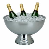 Excellent Houseware Champagnekoeler - op voet - rvs - 39x24 cm