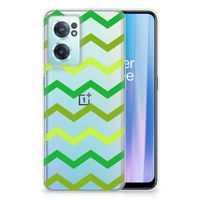 OnePlus Nord CE 2 5G TPU bumper Zigzag Groen - thumbnail