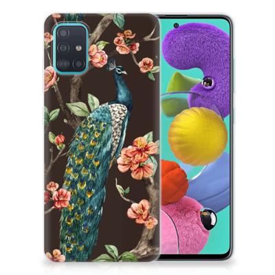 Samsung Galaxy A51 | TPU Hoesje | Pauw met Bloemen