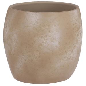 Mica Decorations Bloempot - creme stone - mat - keramiek - 28 x 26 cm   -