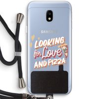 Pizza is the answer: Samsung Galaxy J3 (2017) Transparant Hoesje met koord