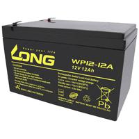 Long WP12-12A/F2 Loodaccu 12 V 12 Ah Loodvlies (AGM) (b x h x d) 151 x 98 x 98 mm Kabelschoen 6.35 mm VDS-certificering, Geringe zelfontlading, Onderhoudsvrij - thumbnail