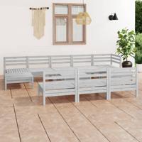 11-delige Loungeset massief grenenhout wit 11-delige Loungeset massief grenenhout wit