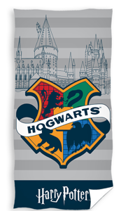 Harry Potter strandlaken 70 x 140 cm - Hogwarts grijs