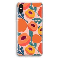 Perzik: iPhone XS Max Transparant Hoesje