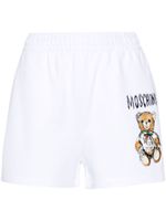 Moschino short court en coton à imprimé ourson - Blanc - thumbnail