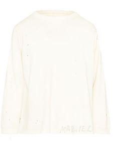 Maison Margiela sweat Handwritten en coton - Blanc