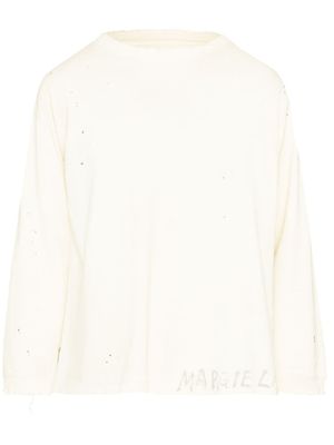 Maison Margiela sweat Handwritten en coton - Blanc
