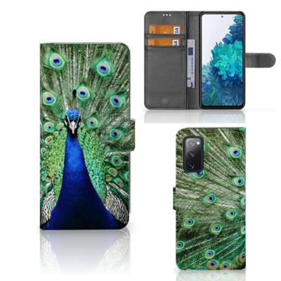 Samsung Galaxy S20 FE | Telefoonhoesje | Met pasjeshouder | Pauw