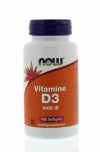 NOW Vitamine D3 1000IE (180 softgels)