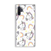 Rainbow Unicorn: Samsung Galaxy Note 10 Plus Transparant Hoesje