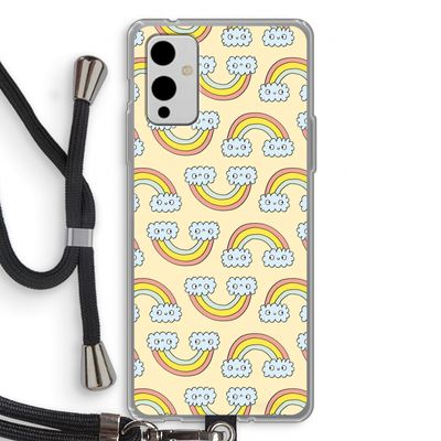 Regenboog: OnePlus 9 Transparant Hoesje met koord