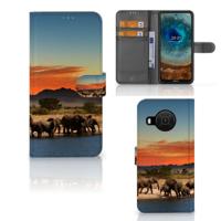 Nokia X10 | Nokia X20 | Telefoonhoesje | Met pasjeshouder | Olifanten