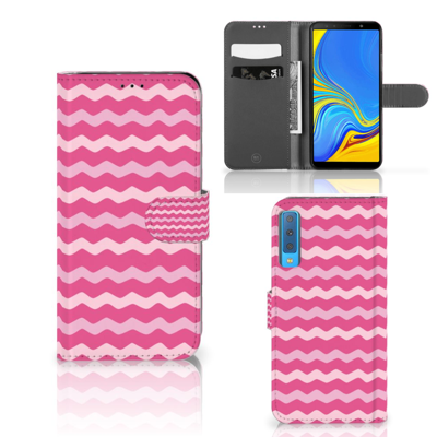 Samsung Galaxy A7 (2018) | Telefoon Hoesje | Waves Pink