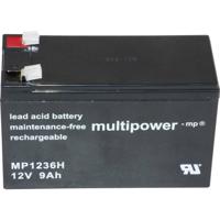 multipower PB-12-9-6,35 Loodaccu 12 V 9 Ah Loodvlies (AGM) (b x h x d) 151 x 102 x 65 mm Kabelschoen 6.35 mm Onderhoudsvrij, Geringe zelfontlading - thumbnail