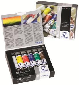 Van Gogh 02821406 olieverf 20 ml Koker Blauw, Groen, Rood, Umbra, Wit, Geel