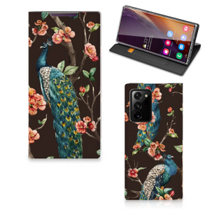 Samsung Galaxy Note 20 Ultra Hoesje maken Pauw met Bloemen