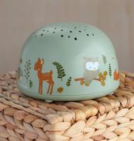 Nachtlampje voor kinderen met sterrenprojector BOSVRIENDEN A Little Lovely Company mintgroen
