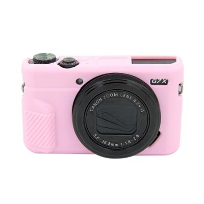 PULUZ zachte siliconen beschermhoes voor Canon EOS G7 X Mark II (roze)