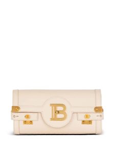 Balmain B-Buzz 23 leather clutch bag - Tons neutres