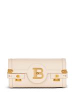 Balmain B-Buzz 23 leather clutch bag - Tons neutres