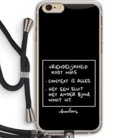 Mijn Motto's: iPhone 6 PLUS / 6S PLUS Transparant Hoesje met koord