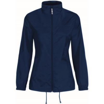 B&C Windbreaker - donkerblauw - Sirocco windjas - met capuchon - dames B&C Windbreaker - donkerblauw - Sirocco windjas - met capuchon - dames