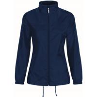 B&C Windbreaker - donkerblauw - Sirocco windjas - met capuchon - dames B&C Windbreaker - donkerblauw - Sirocco windjas - met capuchon - dames