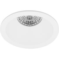 Ronde Inbouwspot GU10 - Wit Aluminium - Ø82mm - Verdiept Design