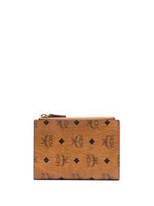 MCM portefeuille Visetos à logo imprimé - Marron