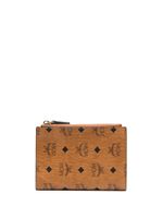 MCM portefeuille Visetos à logo imprimé - Marron