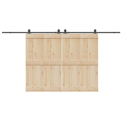 Doos met onderdelen voor schuifdeur 427 cm staal zwart
