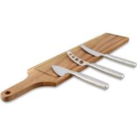 Snijplank - MENASTYL - 5040079 - Rechthoekig - Acaciahout - Met 3 roestvrijstalen kaasmessen Snijplank - MENASTYL - 5040079 - Rechthoekig - Acaciahout - Met 3 roestvrijstalen kaasmessen